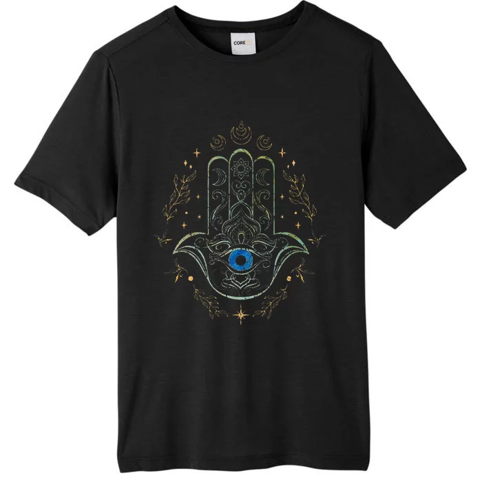 Evil Eye Hamsa Hand Nazar Amulet Protection Celestial Yoga ChromaSoft Performance T-Shirt