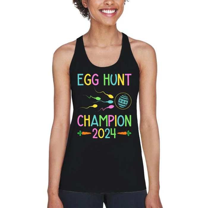 Easter Egg Hunt Champion Funny Dad Women's Racerback Tank