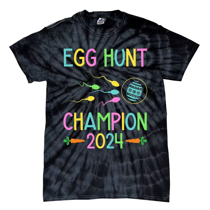 Easter Egg Hunt Champion Funny Dad Tie-Dye T-Shirt