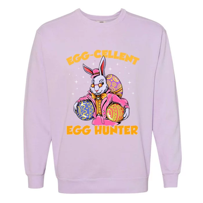 Egggiftcellent Egg Hunter Funny Bunny Easter Day Great Gift Garment-Dyed Sweatshirt