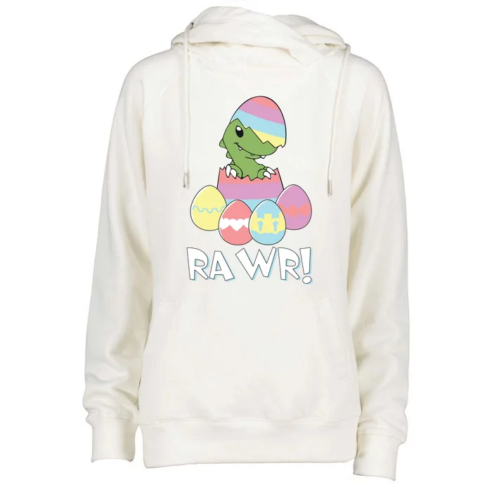 Easter Egg Hunter Dinosaur Dino Easter Tgiftrex Rabbit Bunny Gift Womens Funnel Neck Pullover Hood