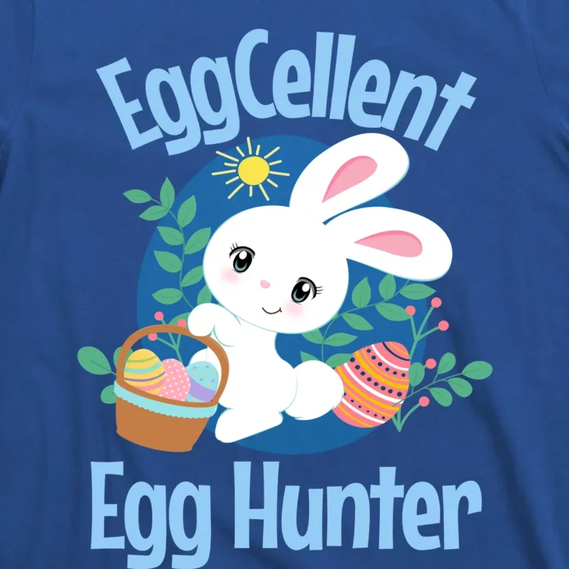 Eggcellent Egg Hunter Cute Easter Bunny Quote Saying Graphic Great Gift T-Shirt