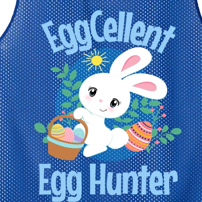 Eggcellent Egg Hunter Cute Easter Bunny Quote Saying Graphic Great Gift Mesh Reversible Basketball Jersey Tank