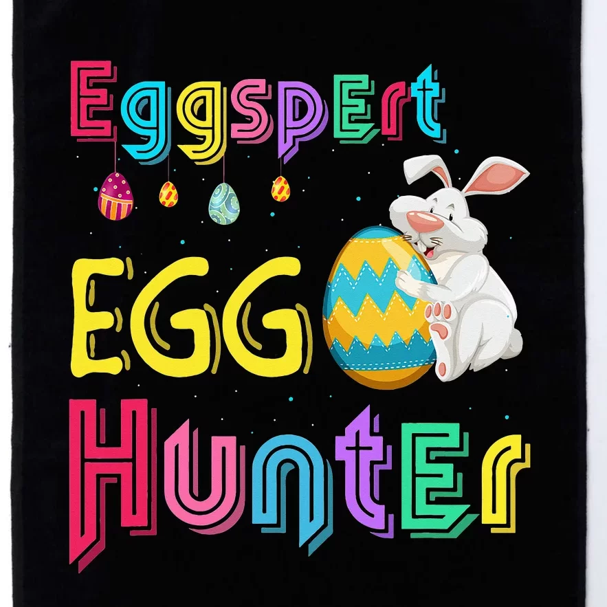 Eggspert Egg Hunter Cool Easter Bunny Hunting Eggs Platinum Collection Golf Towel