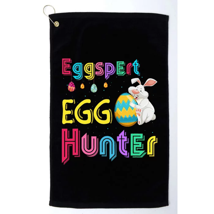 Eggspert Egg Hunter Cool Easter Bunny Hunting Eggs Platinum Collection Golf Towel