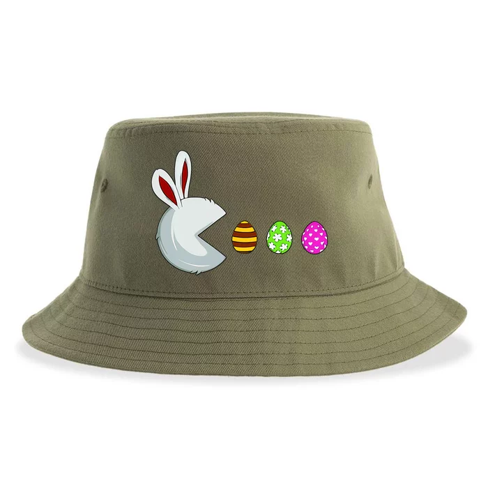 Easter Egg Hunting Video Game Gamer Bunny Lover Easter Gaming Sustainable Bucket Hat