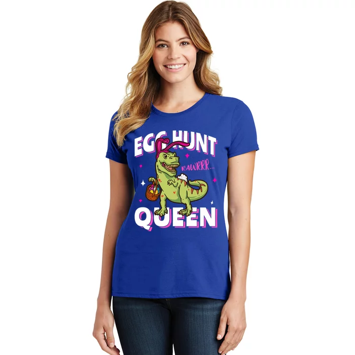 Easter Egg Hunt Queen Dinosaur Bunny With Ears Gift Women's T-Shirt