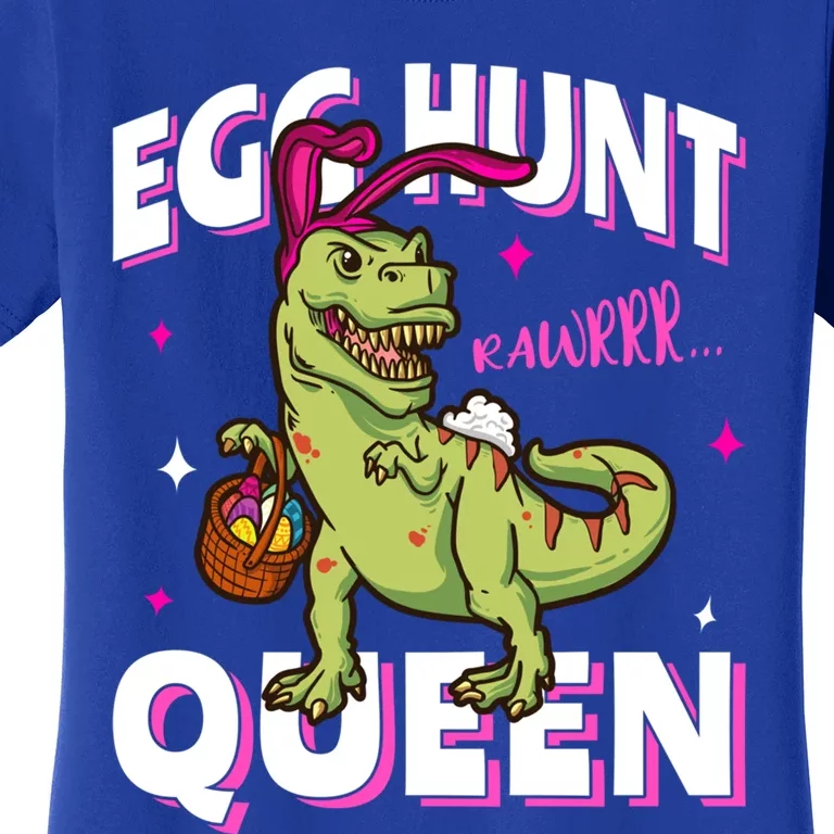 Easter Egg Hunt Queen Dinosaur Bunny With Ears Gift Women's T-Shirt