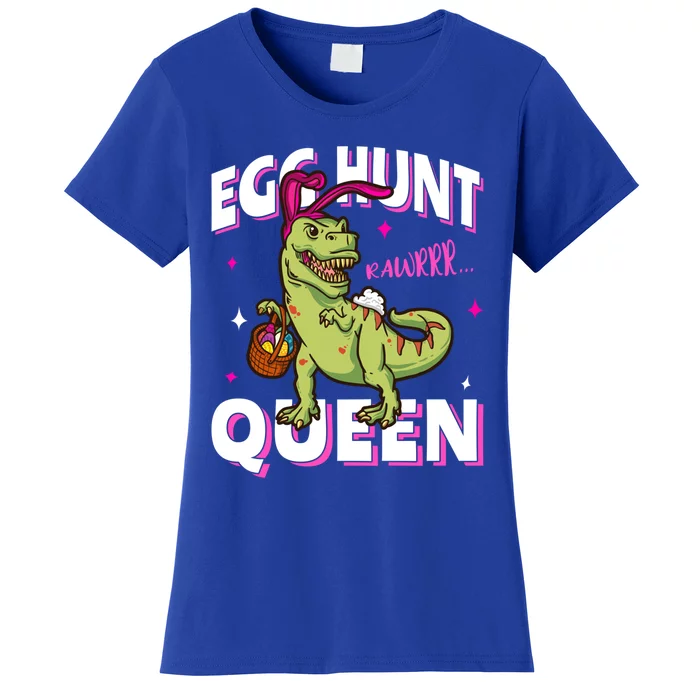 Easter Egg Hunt Queen Dinosaur Bunny With Ears Gift Women's T-Shirt