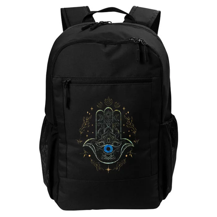 Evil Eye Hamsa Hand Nazar Amulet Protection Celestial Yoga Daily Commute Backpack