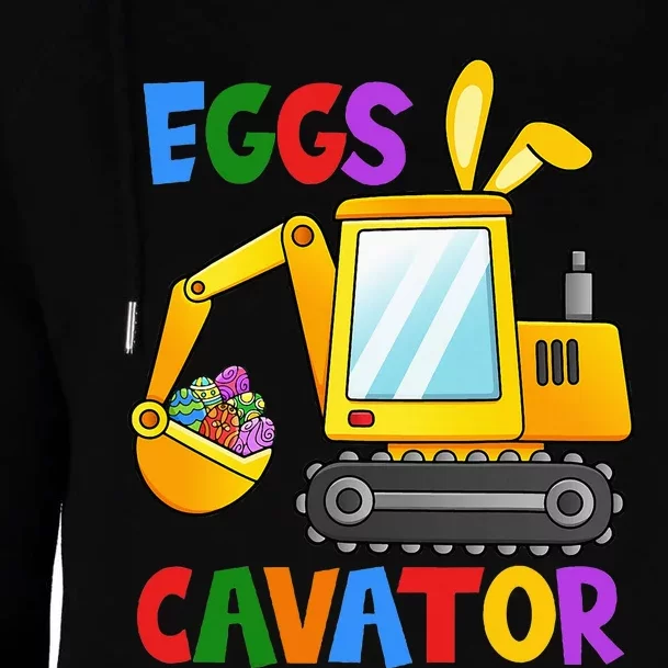 Eggscavator Egg Hunting Excavator Easter Womens Funnel Neck Pullover Hood