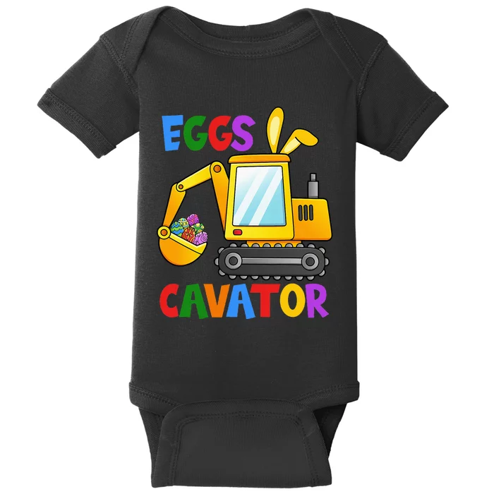 Eggscavator Egg Hunting Excavator Easter Baby Bodysuit