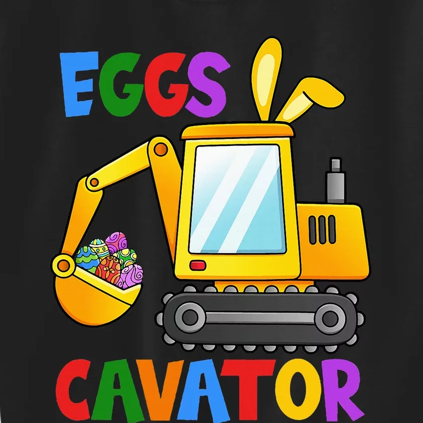 Eggscavator Egg Hunting Excavator Easter Kids Sweatshirt