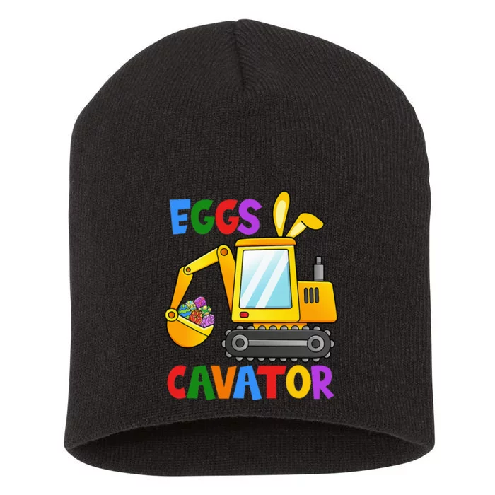 Eggscavator Egg Hunting Excavator Easter Short Acrylic Beanie