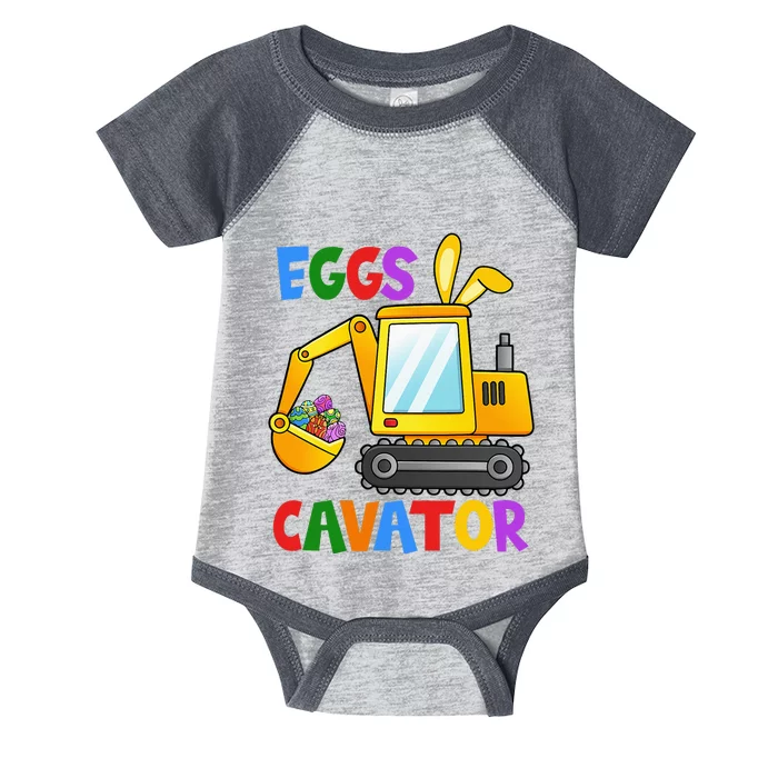 Eggscavator Egg Hunting Excavator Easter Infant Baby Jersey Bodysuit