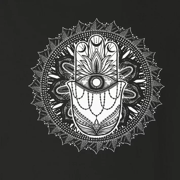 Evil Eye Hamsa Hand Mandala Yoga Meditation Spiritual Toddler Long Sleeve Shirt