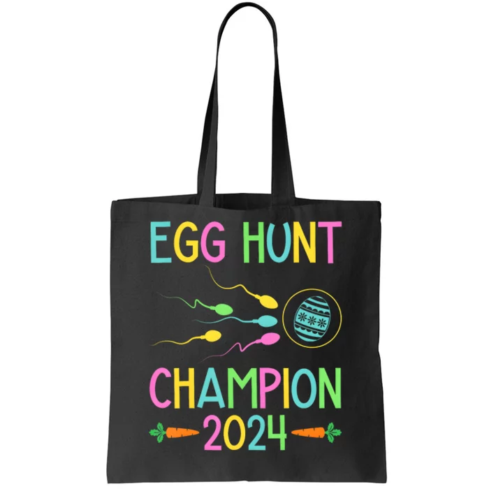 Easter Egg Hunt Champion Funny Dad Pregnancy Announcement Tote Bag