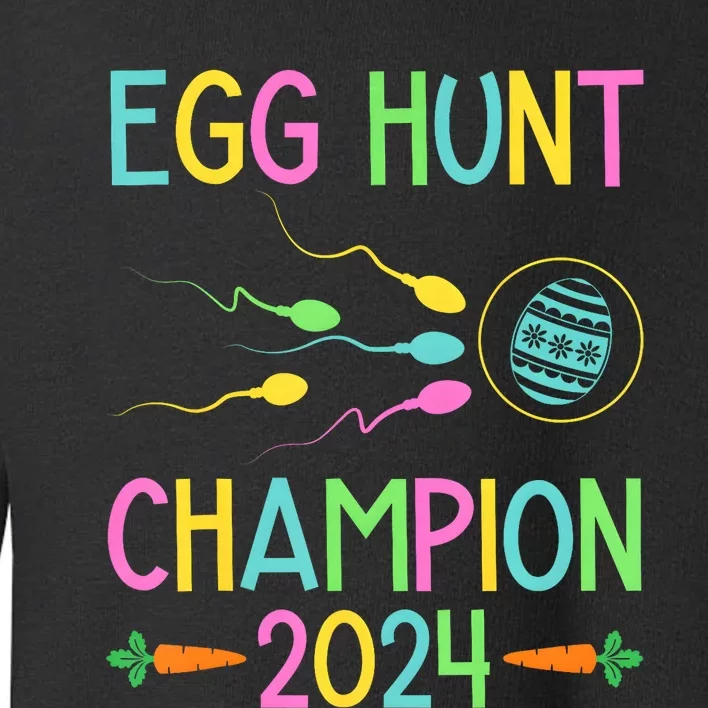 Easter Egg Hunt Champion Funny Dad Pregnancy Announcement Toddler Sweatshirt