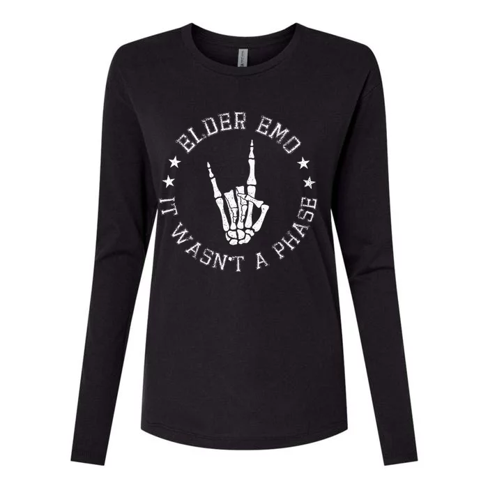 Elder Emo It Was Never A Phase For Old Fans Of Emo Music Womens Cotton Relaxed Long Sleeve T-Shirt