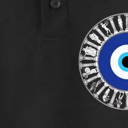 Evil Eye In Greek Key Circle Greek Key Around Greek Evil Eye Dry Zone Grid Performance Polo