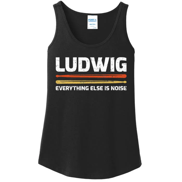 Everything Else Is Noise Classical Music Drum Sticks Ladies Essential Tank