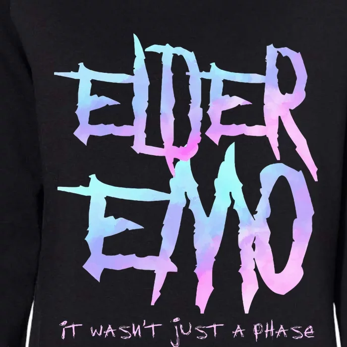 Elder Emo. It WasnT Just A Phase Funny Emo Goth Womens California Wash Sweatshirt