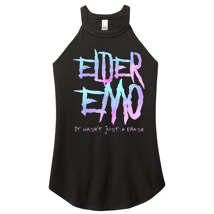 Elder Emo. It WasnT Just A Phase Funny Emo Goth Women’s Perfect Tri Rocker Tank