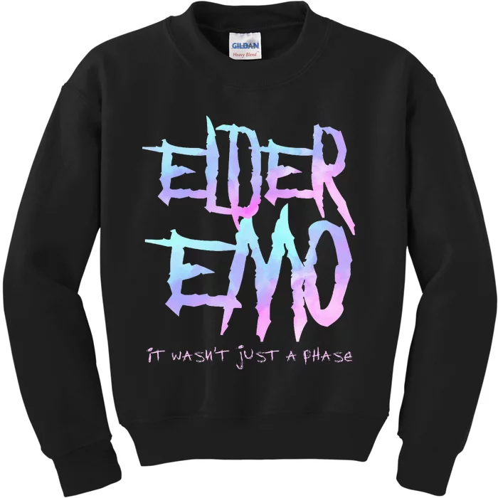 Elder Emo. It WasnT Just A Phase Funny Emo Goth Kids Sweatshirt