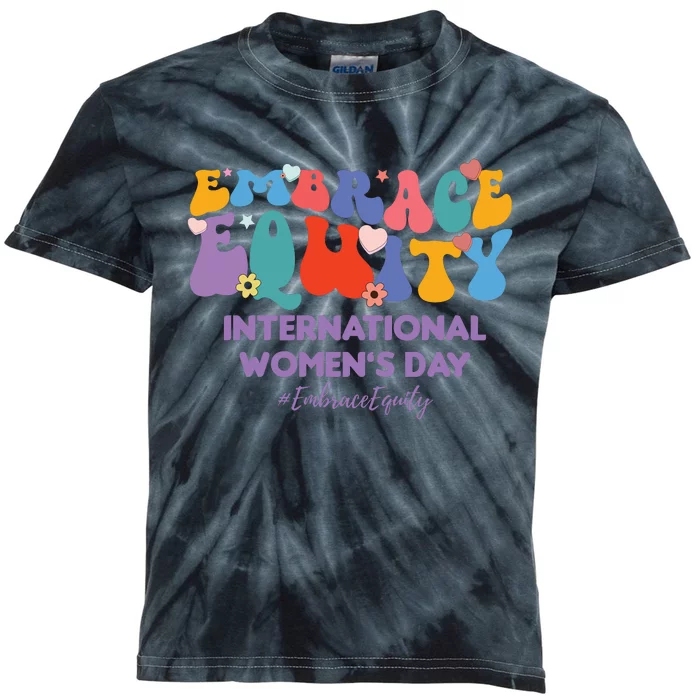 Embrace Equity International Women's Day Kids Tie-Dye T-Shirt