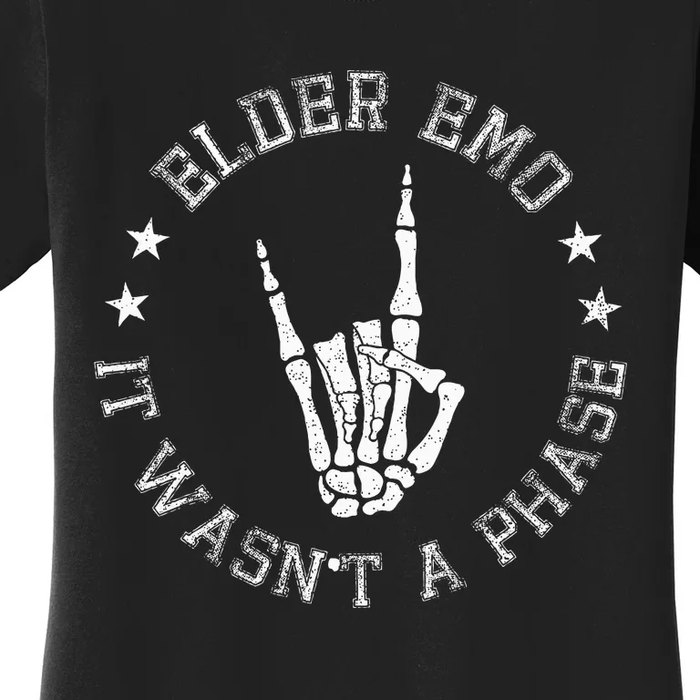 Elder Emo It Was Never A Phase For Old Fans Of Emo Music Women's T-Shirt