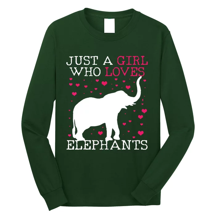 Elephants Elephant Just A Who Loves Tee Long Sleeve Shirt