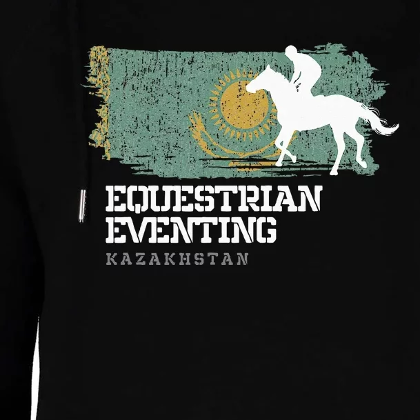 Equestrian Eventing Kazakhstan Rider Horse Womens Funnel Neck Pullover Hood