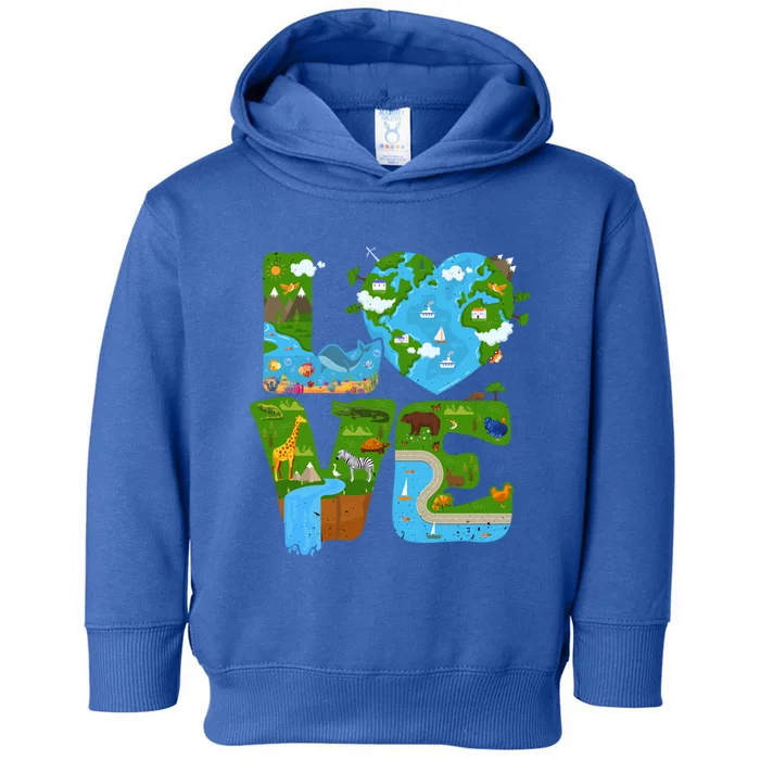 Ecology Earth Love Environtal Awareness Save The Planet Cute Gift Toddler Hoodie