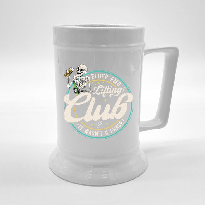 Elder Emo Liftingclub It WasnT A Phase Funny Front & Back Beer Stein