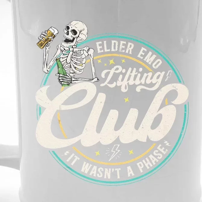 Elder Emo Liftingclub It WasnT A Phase Funny Front & Back Beer Stein