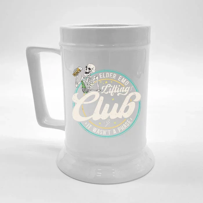 Elder Emo Liftingclub It WasnT A Phase Funny Front & Back Beer Stein