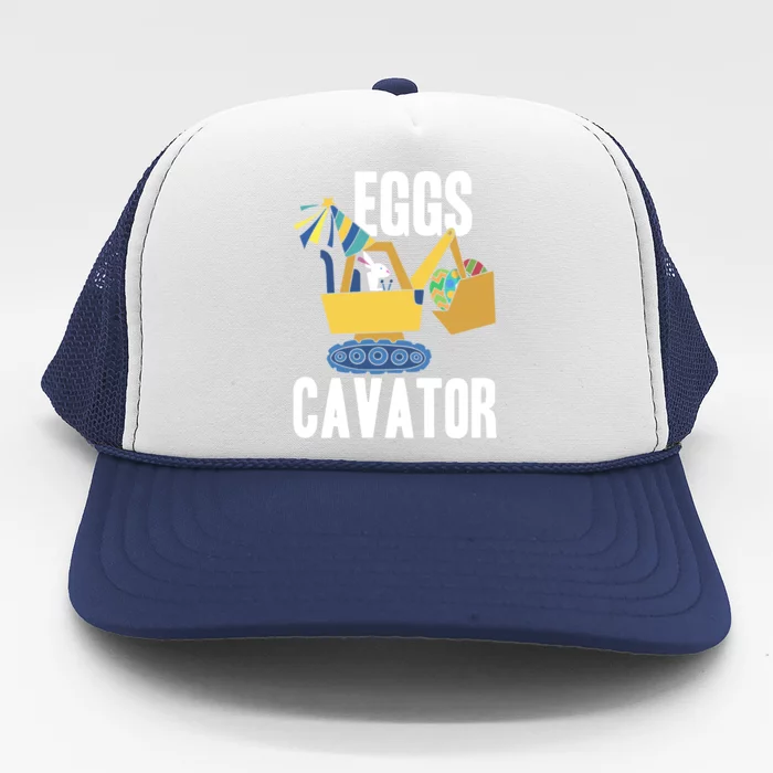 Eggscavator Excavator Lover Easter Sunday Holy Week Gift Trucker Hat