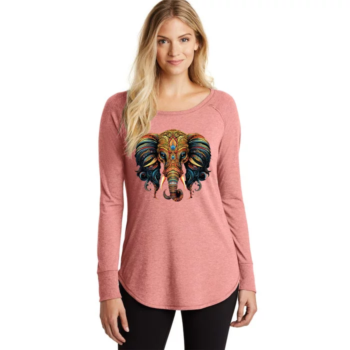 Elephant Women's Perfect Tri Tunic Long Sleeve Shirt