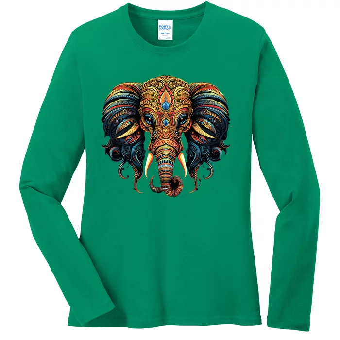 Elephant Ladies Long Sleeve Shirt