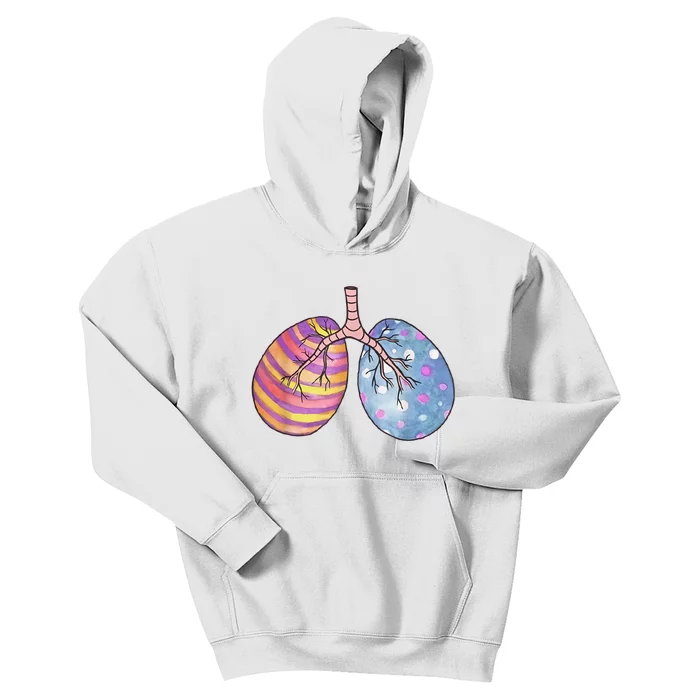 Easter Egg Lungs Nursing Peds Respiratory Therapist RT Er Kids Hoodie