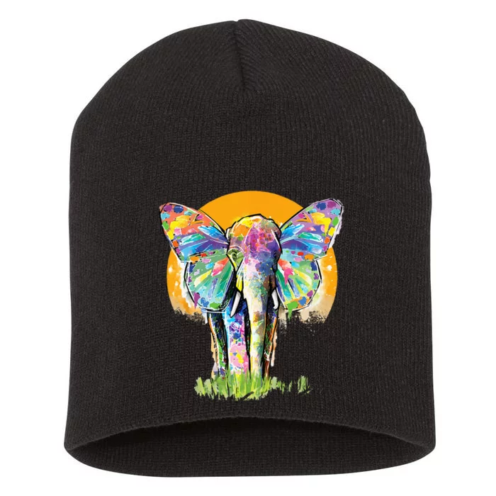 Elephant  Elephant Lover Elephant Short Acrylic Beanie