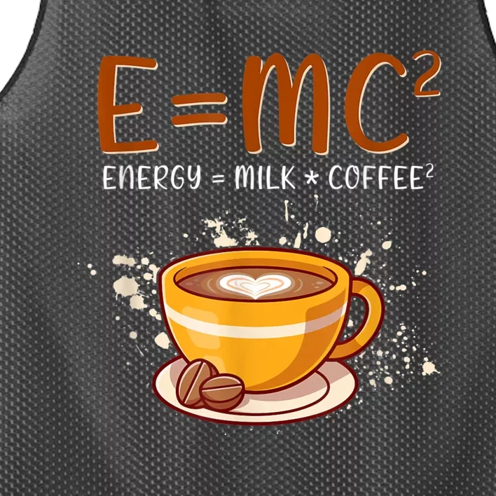 E=mc2 Energy= Milk Coffee2 Coffee Lovers Mesh Reversible Basketball Jersey Tank