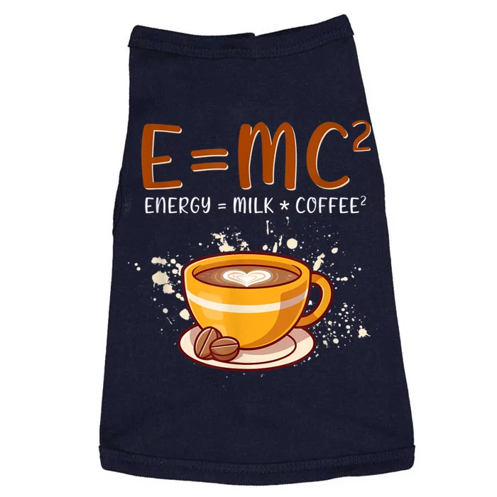 E=mc2 Energy= Milk Coffee2 Coffee Lovers Doggie Tank