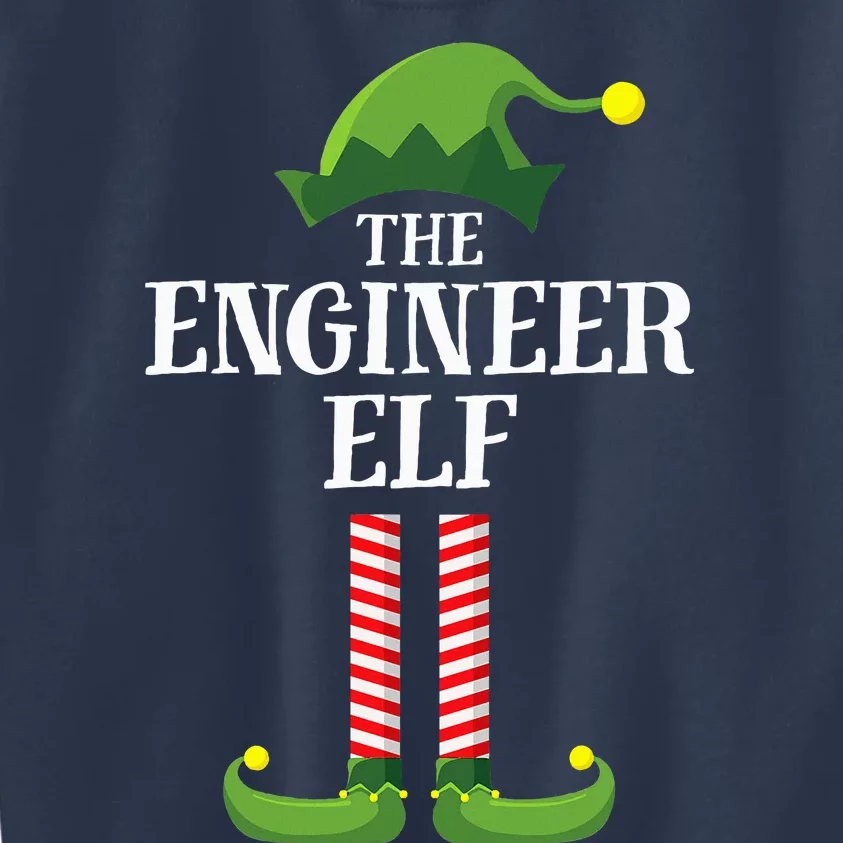 Engineer Elf Matching Family Group Christmas Party Kids Sweatshirt