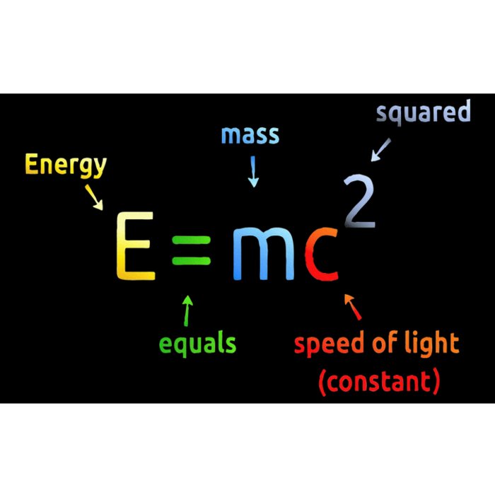 E Equals M C Squared E=Mc2 Science Equation Bumper Sticker