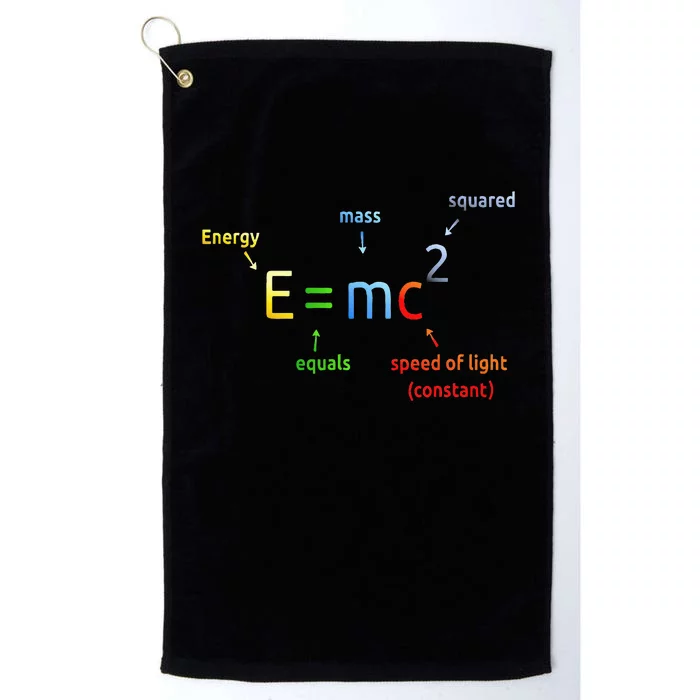 E Equals M C Squared E=Mc2 Science Equation Platinum Collection Golf Towel