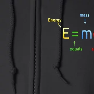 E Equals M C Squared E=Mc2 Science Equation Full Zip Hoodie