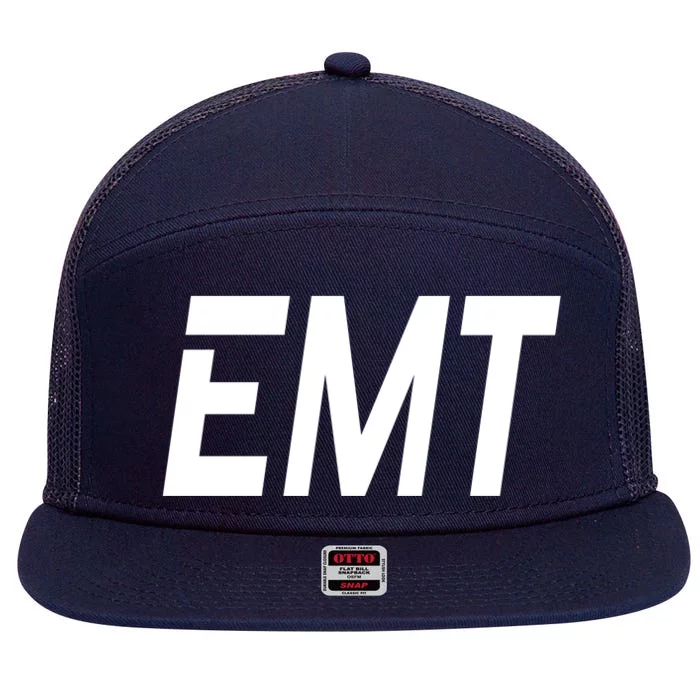 EMT 7 Panel Mesh Trucker Snapback Hat