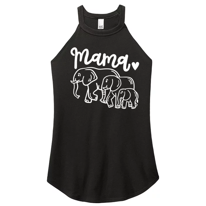 Elephant Elephants Mama Women’s Perfect Tri Rocker Tank