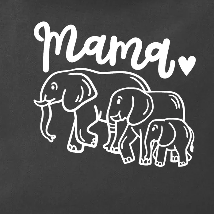 Elephant Elephants Mama Zip Tote Bag